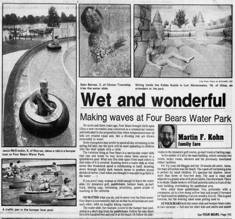 Four Bears Water Park - 1986 Article Pt 1 (newer photo)